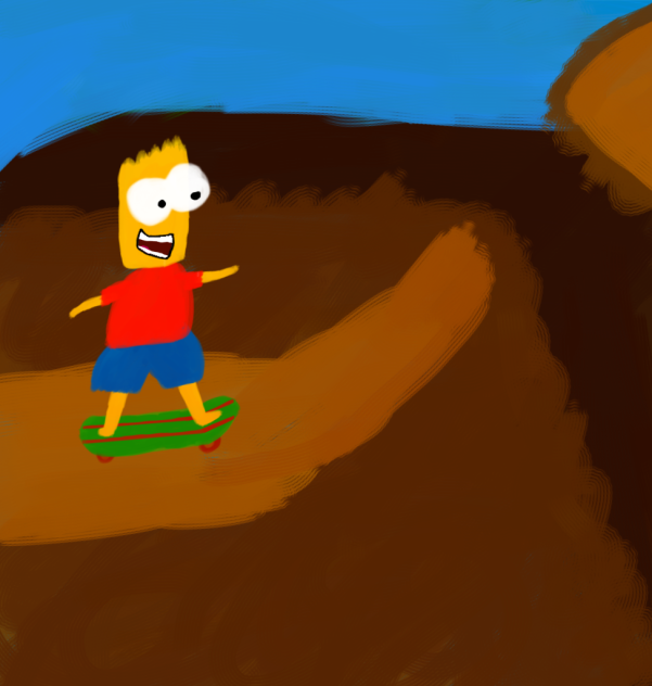Bart jumps the Springfield ibisPaint