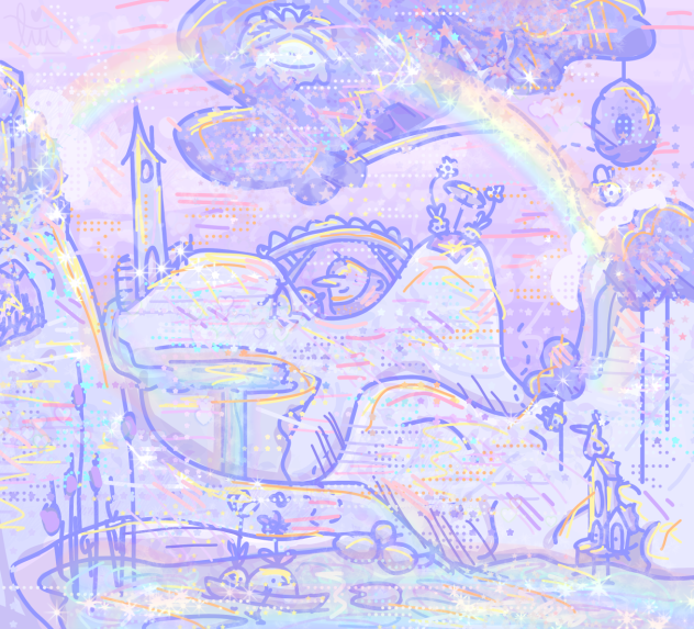 Rainbow art vomit