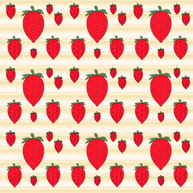 stranwberry yellow pattern_restauré