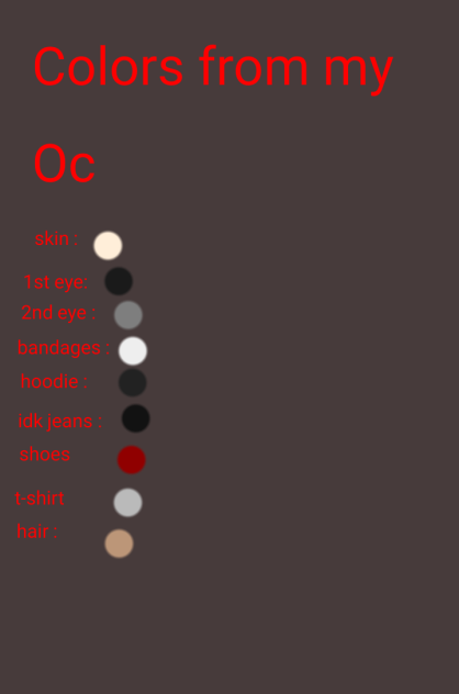 my oc's colors