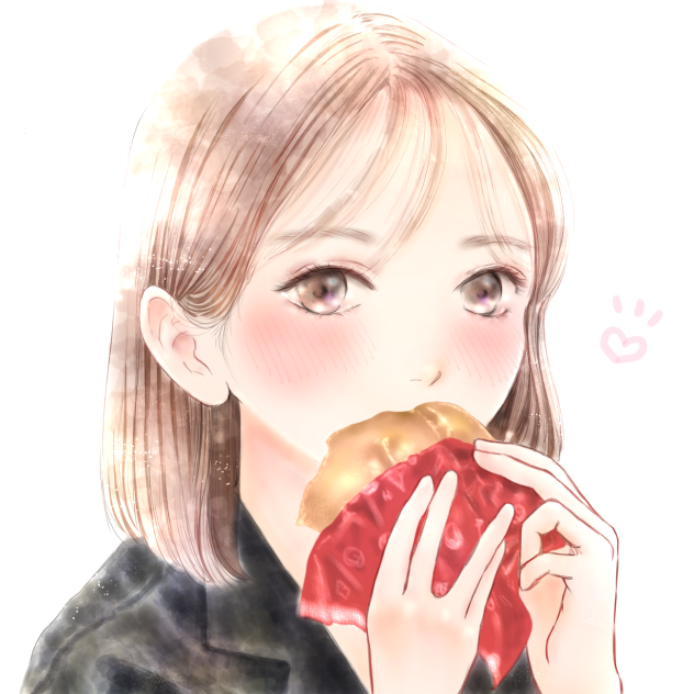 ハンバーガーとスーツ女子。
