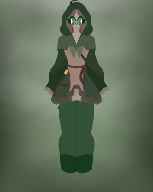 Doodle of a renn faire outfit