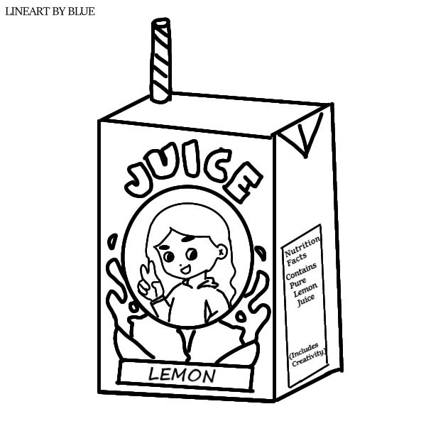 Colorable Juice Box Juice box Colouring - ibisPaint