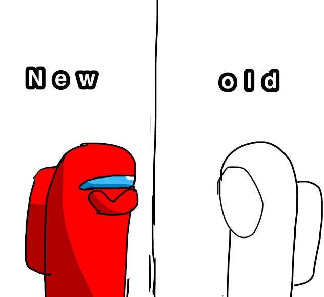 RakanXD among us 3D new vs old