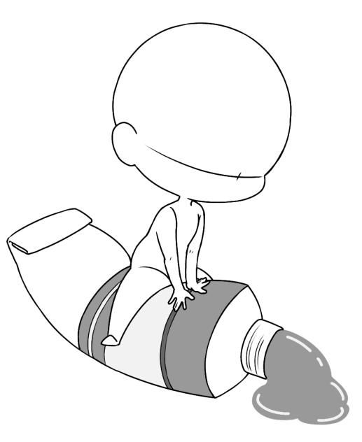 お絵描きトレス素材(チビキャラ)3