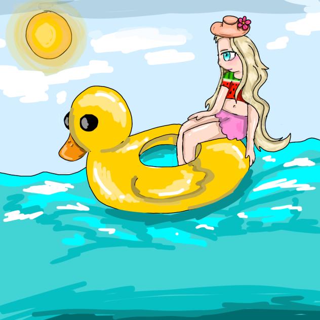 chilling by the pool