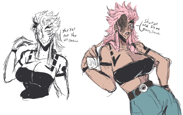 female sukuna sketches
