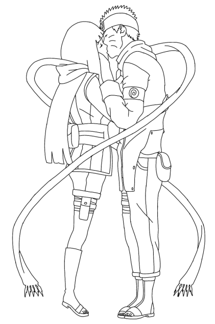 NARUTO & HINATA lineart
