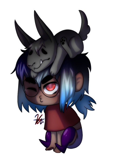 Kali and morph as chibi
