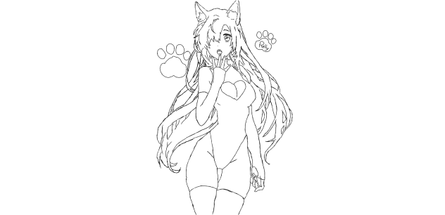 Cute anime neko girl