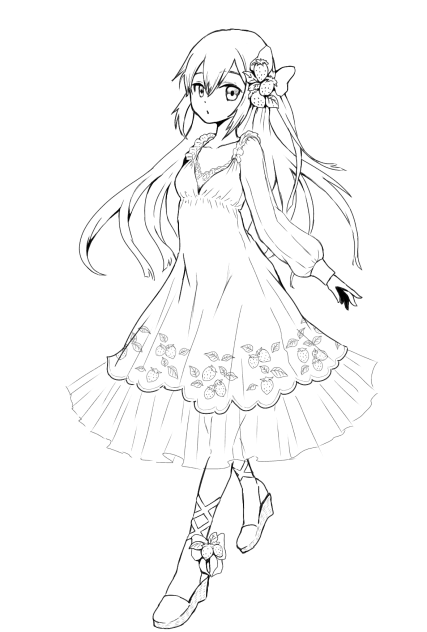 【線画】アリナ・グレイを可愛く描くチャレンジ