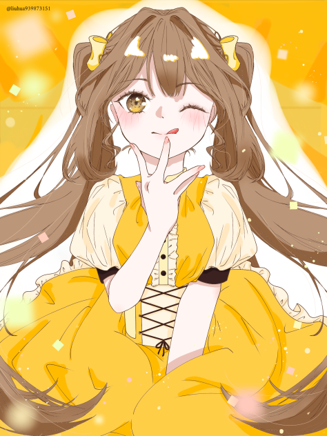 流花様の線画を塗らせていただきました！
