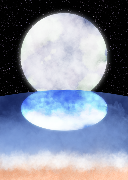 背景 宇宙と海