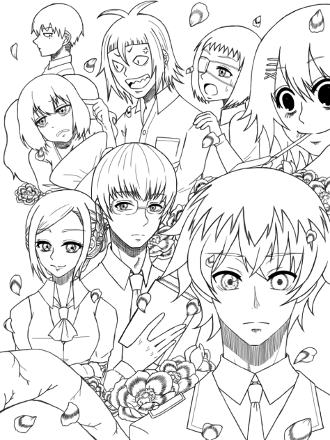 線画（カラーは途中ww）