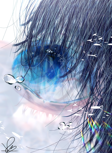 海の中で