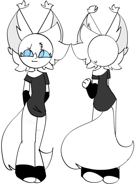 Back view and front view of my oc