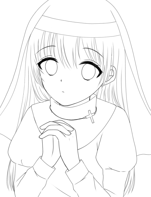 🤍🖤線画🖤🤍