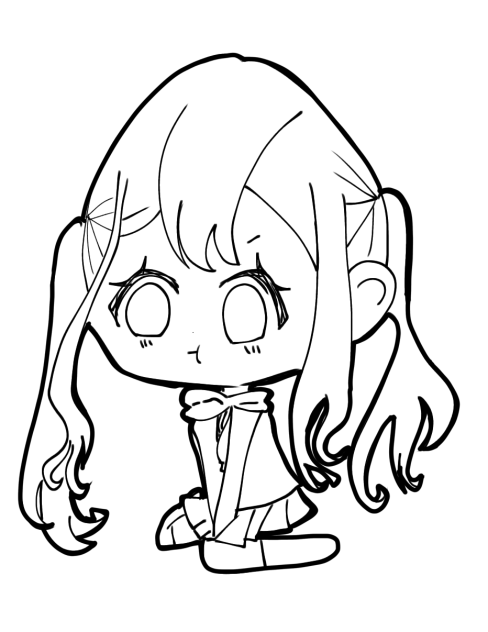 ん。　線画