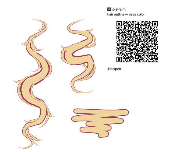 hair outline with color.