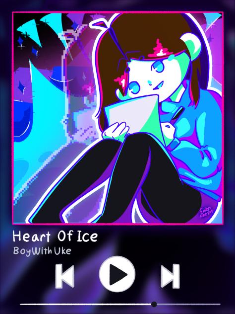 Drawing myself as an album cover!