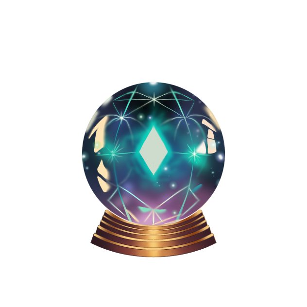 magical crystal ball black