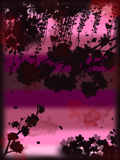 Bl00d on a painting of flowers v2