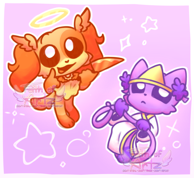 Angel Dogday☀️🧡 & Ghost Catnap🌙💜