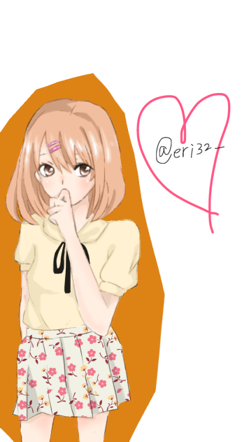 照れてる女の子 Ibispaint