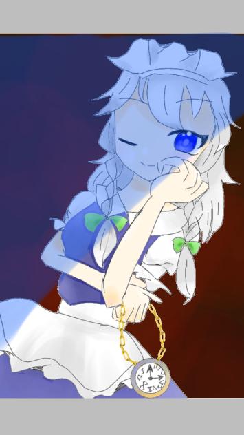 咲夜　塗り絵