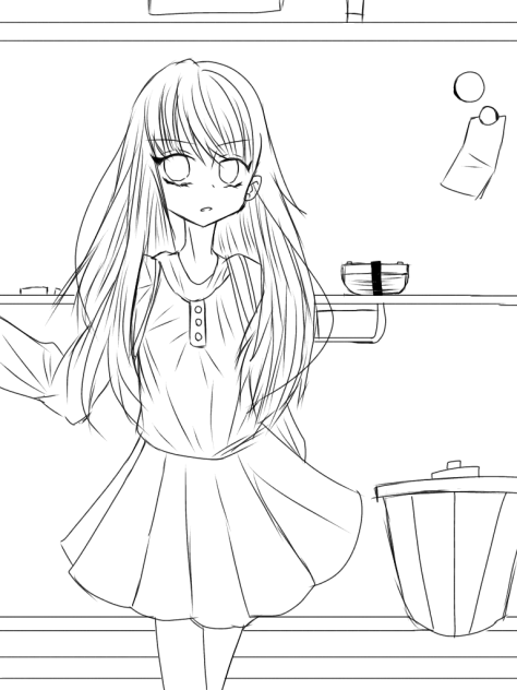 結局ゴミだった。 線画