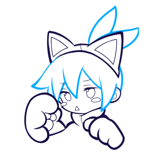 にゃんこのシグ 線画