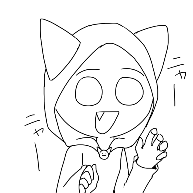 猫フード　線画