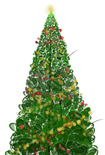 Christmas tree with lights