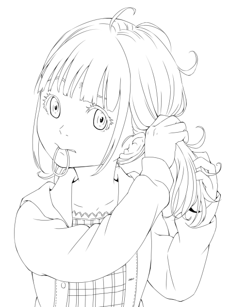 ☆寝癖☆(線画)