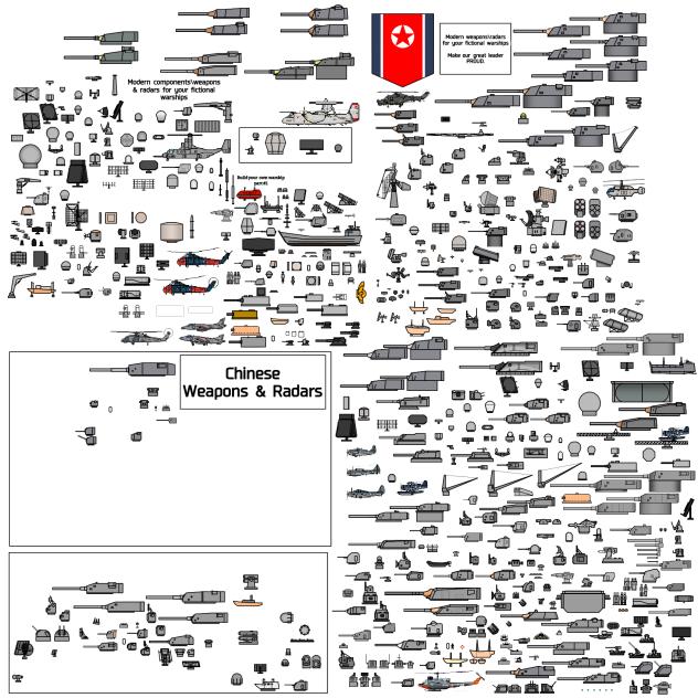 All weapons & radars including new ones