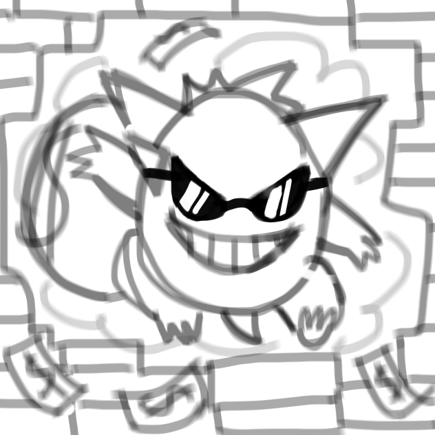 Gengar robbing a bank