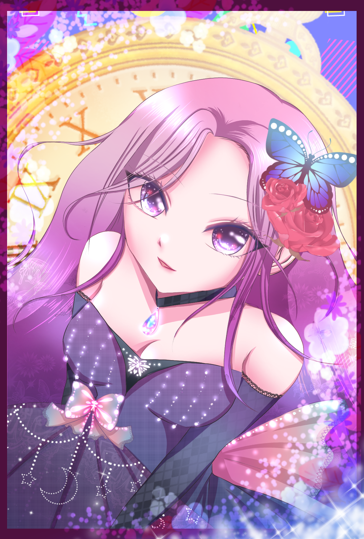 ◆DUNDROP◆蝶油絵ドレス◆ ◇DUNDROP◇蝶油絵ドレス◇ ワンピース・オールインワン