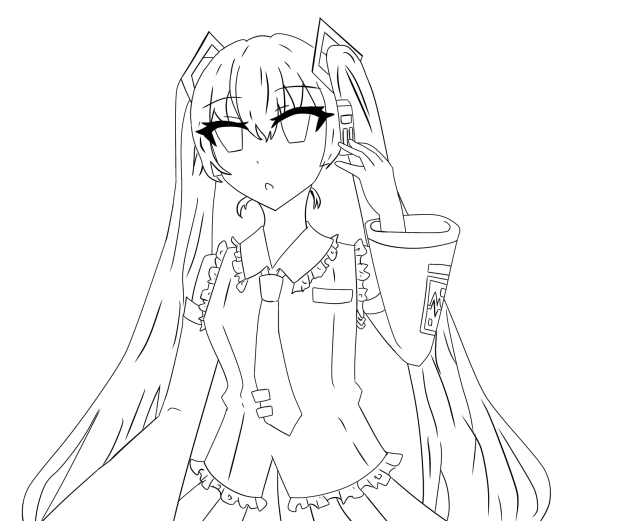 初音ミク 線画