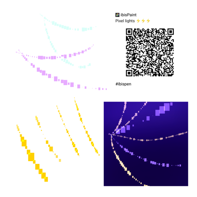 Light Build Qr Code My Qr code brush 'Pixel lights ⚡⚡⚡' - ibisPaint