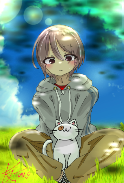 少年と猫