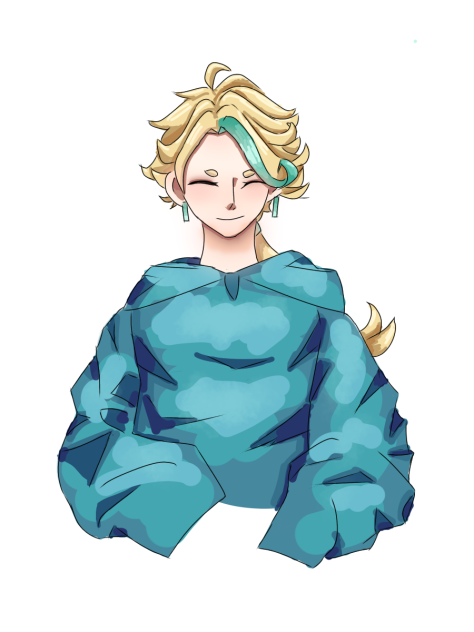 blue jacket