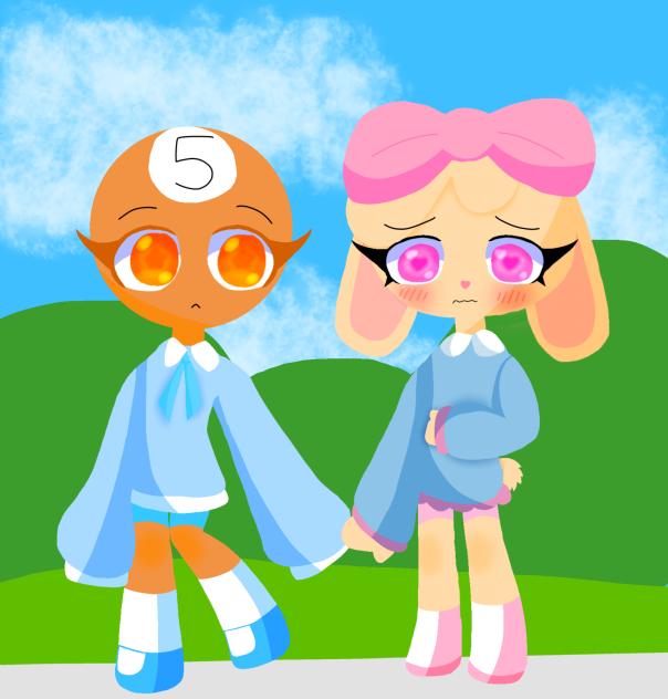 Emmily walking with Cinnabon