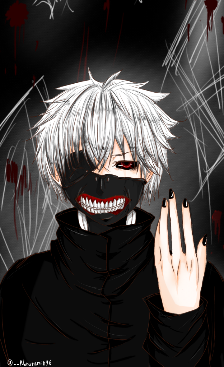 東京喰種 白カネキ君 Ibispaint