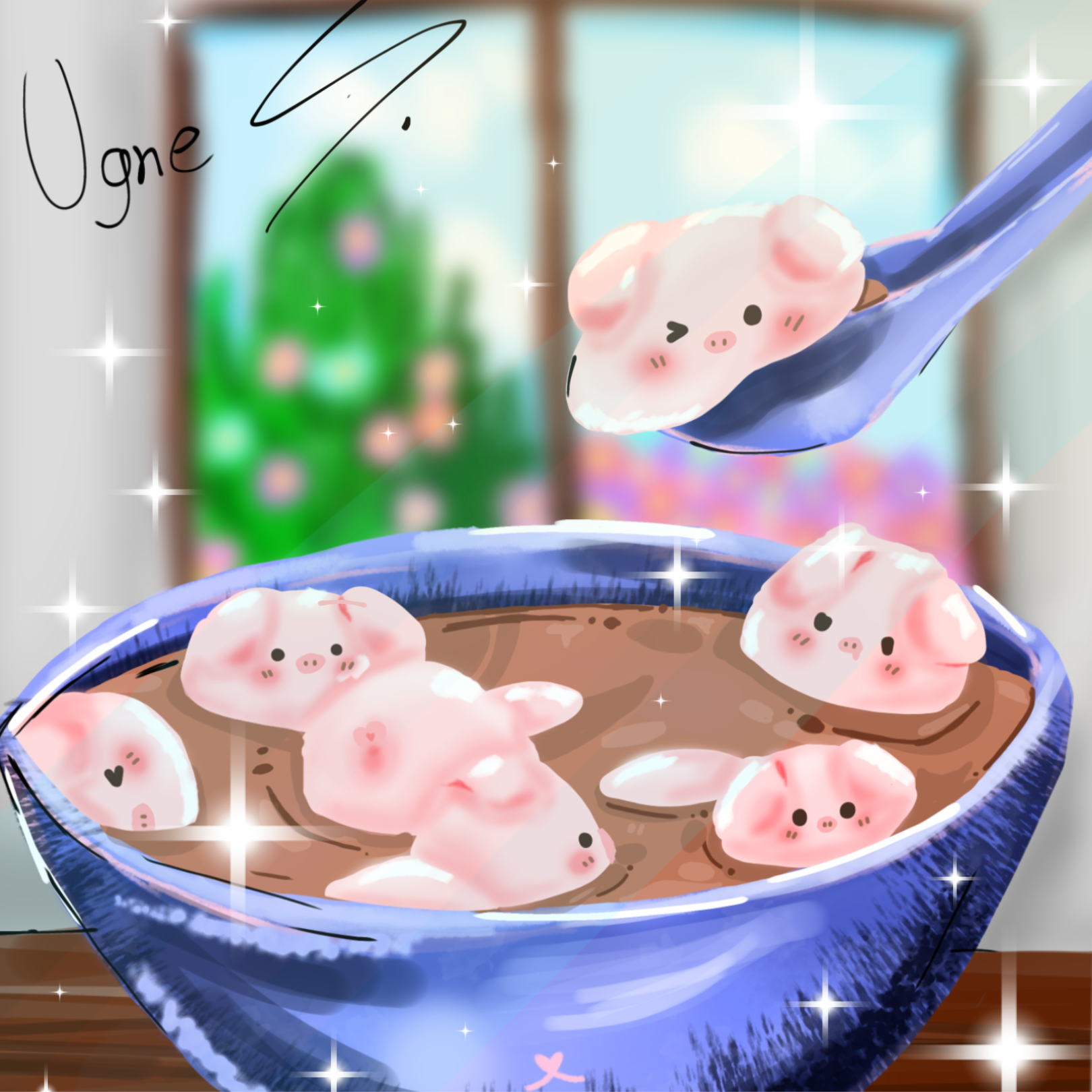 Pigs cute pool🐷 - ibisPaint