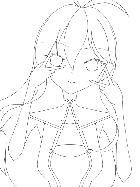 弦巻マキ誕生日おめでとう！(線画)