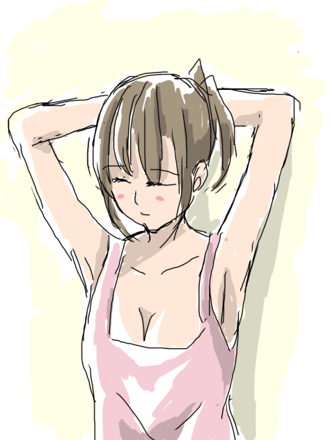 髪結ぶ