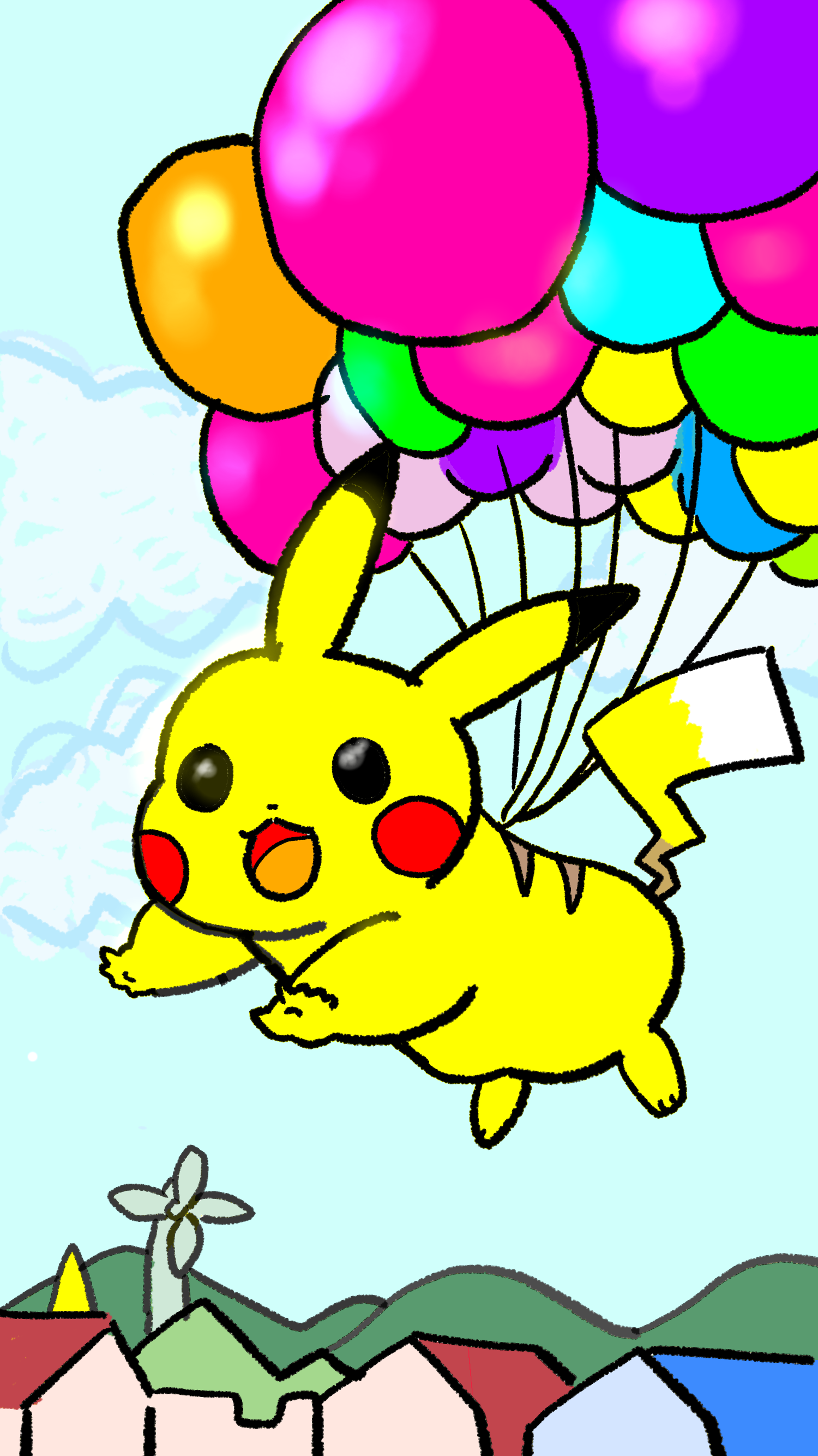 風船ピカチュウ Ibispaint