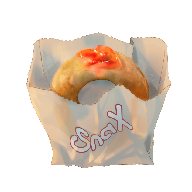 Donut in paper bag