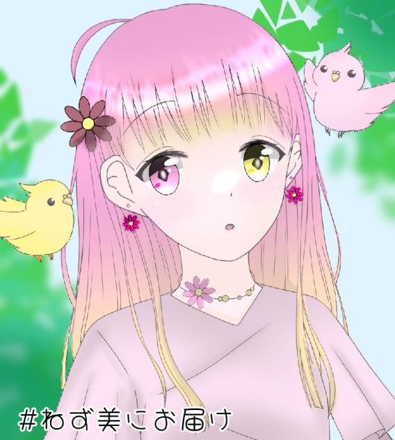 星野 ねず美さんの線画塗ったよ