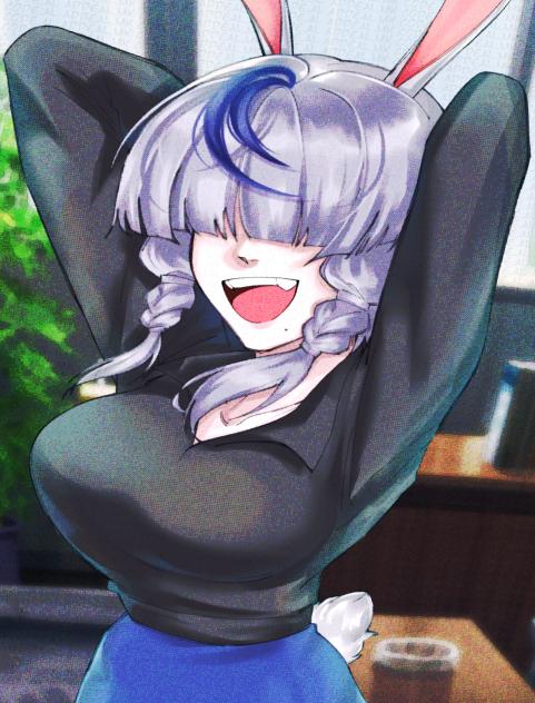 miss bunny flexing herself